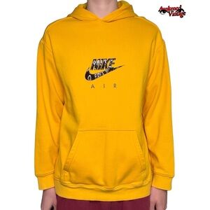Vintage Nike hoodie Y2K yellow size XS/ youth XL